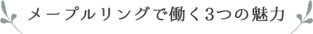 メープルリングで働く3つの魅力